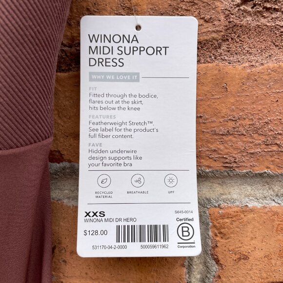 [SOLD on Depop] Athleta Mauve Midi Athleisure Moisture-Wicking Dress - Picture 4 of 14